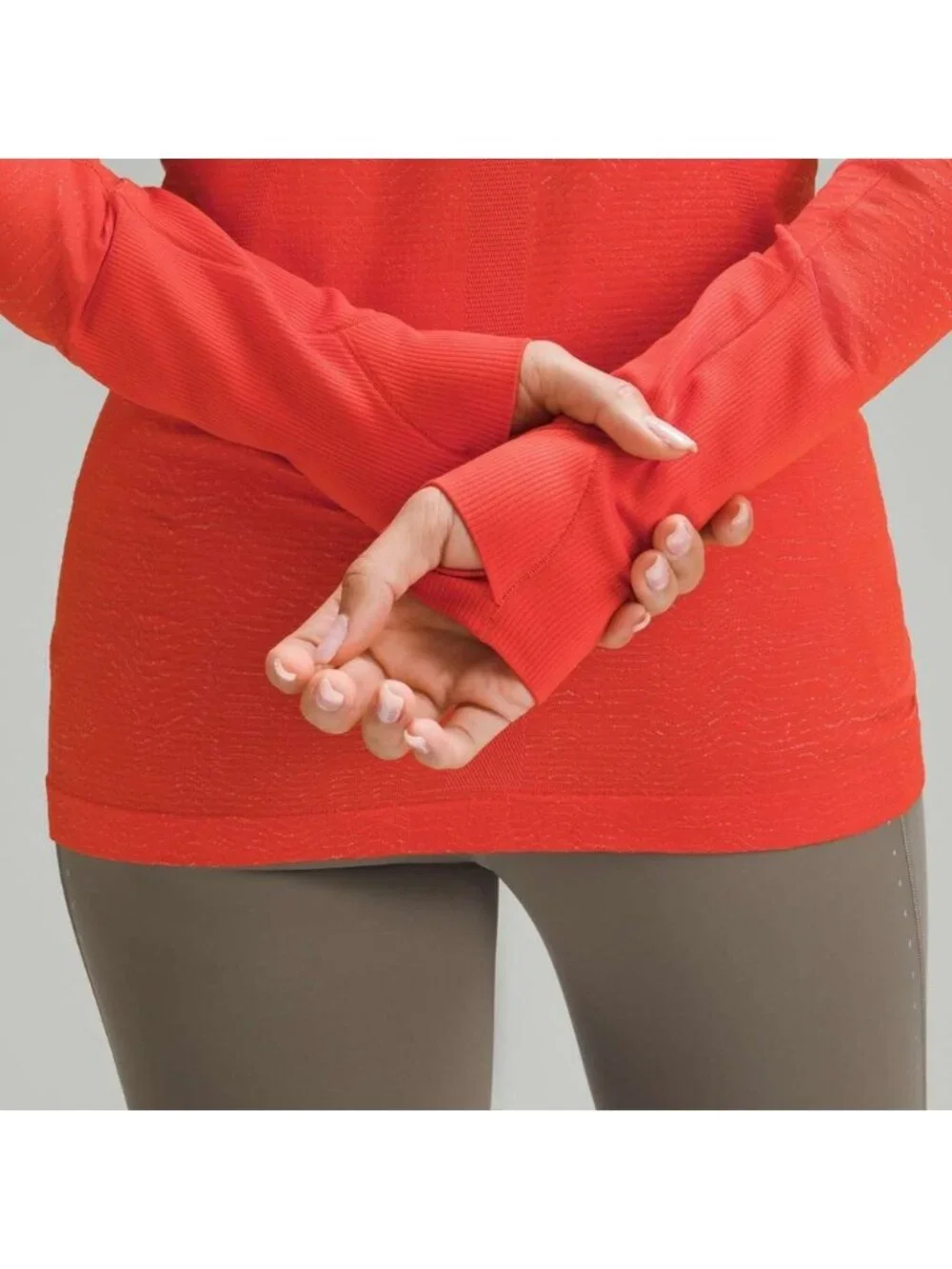Lululemon Swiftly Tech Long Sleeve Shirt 2.0Ripple Wave Solar Orange / Melon S